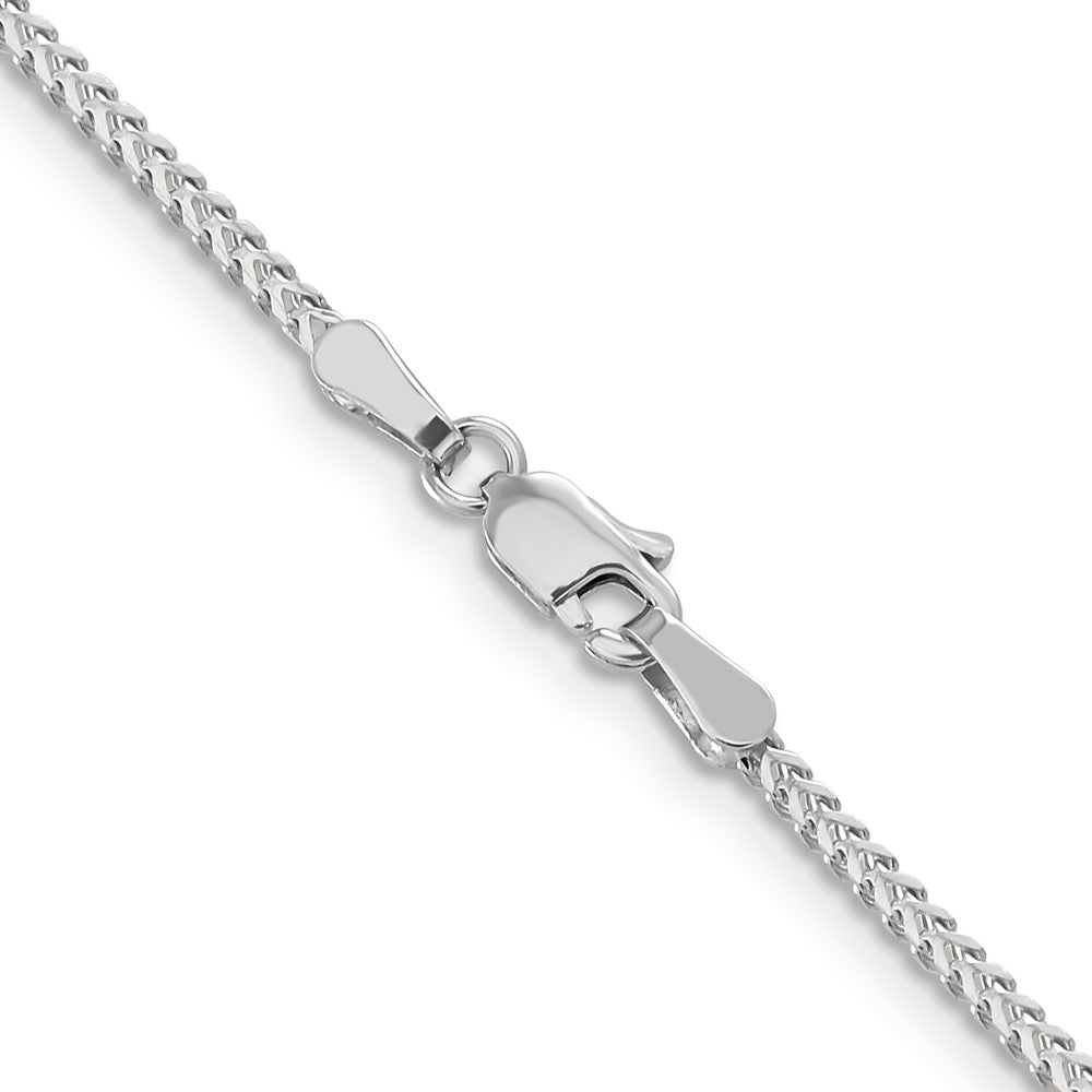 14K Weißgold 1.25mm Franco Halskette