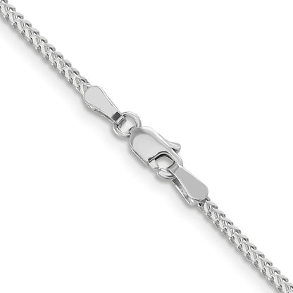 14K Weißgold 1.25mm Franco Halskette