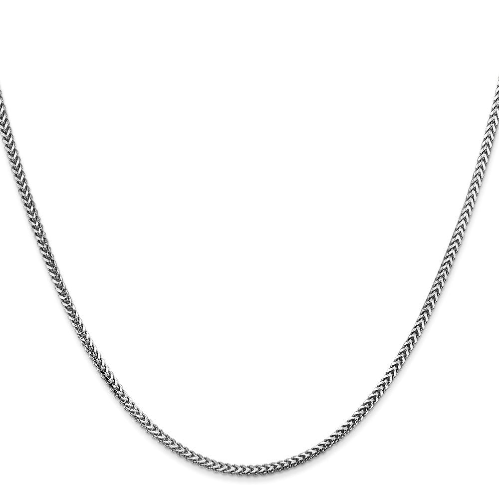 14K Weißgold 1.5mm Franco Halskette