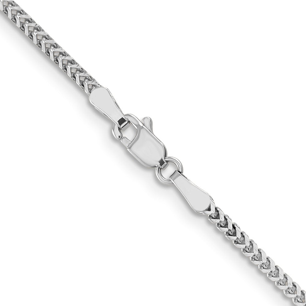 14K Weißgold 1.5mm Franco Halskette