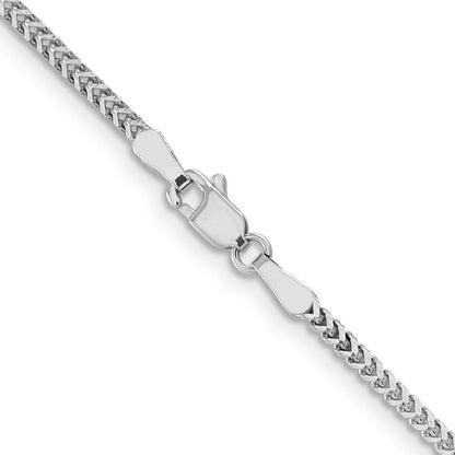 14K Weißgold 1.5mm Franco Halskette