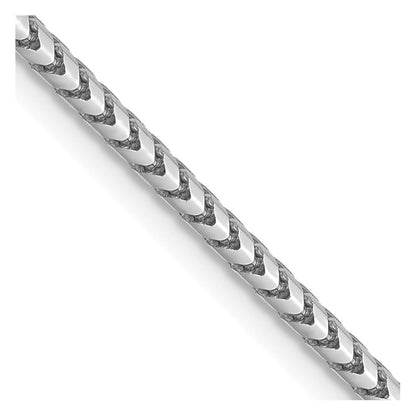 14K Weißgold 1.5mm Franco Halskette