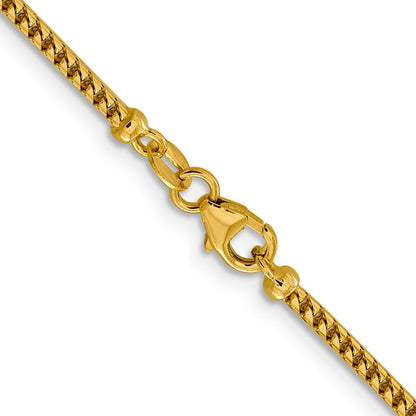 14K 2mm Franco Halskette