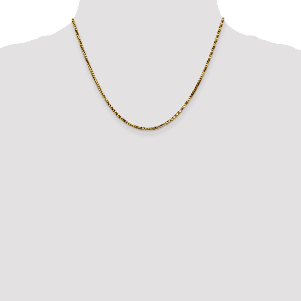 14K 2mm Franco Halskette
