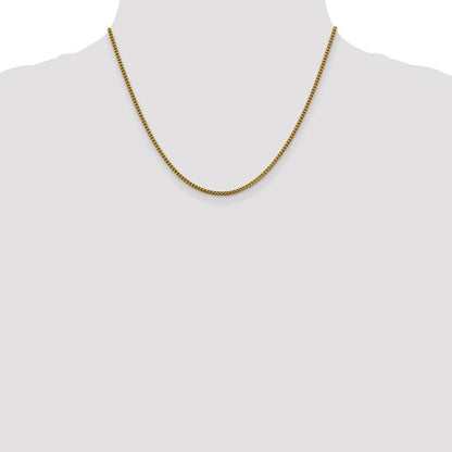 14K 2mm Franco Halskette