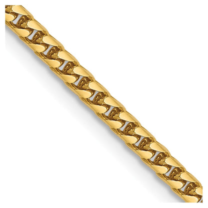 14K 2mm Franco Halskette