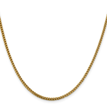 14K 2.4mm Franco Halskette