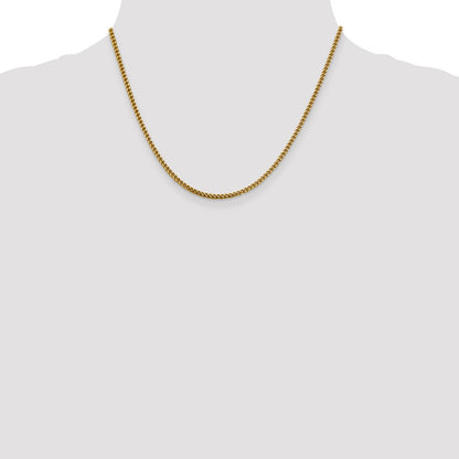 14K 2.4mm Franco Halskette
