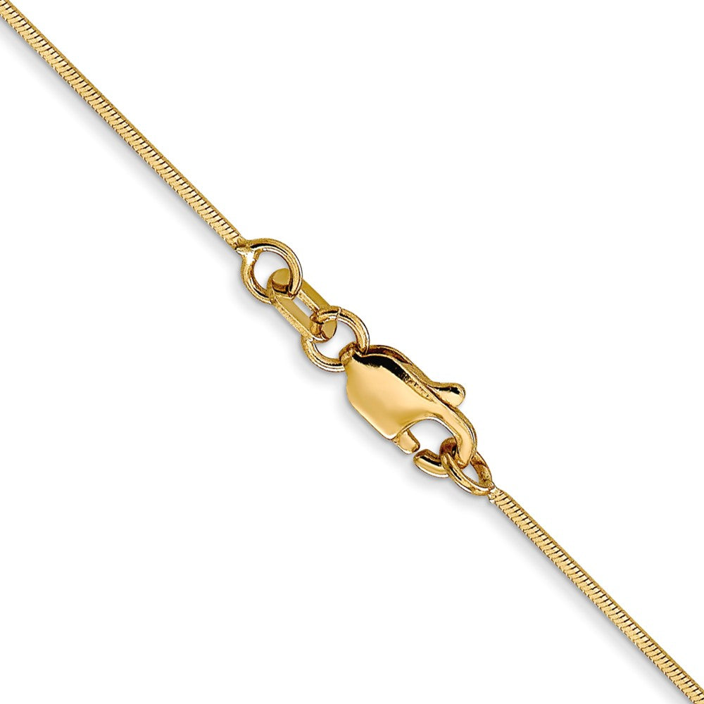 14K.8mm Diamantiert Octagonal Schlange Halskette