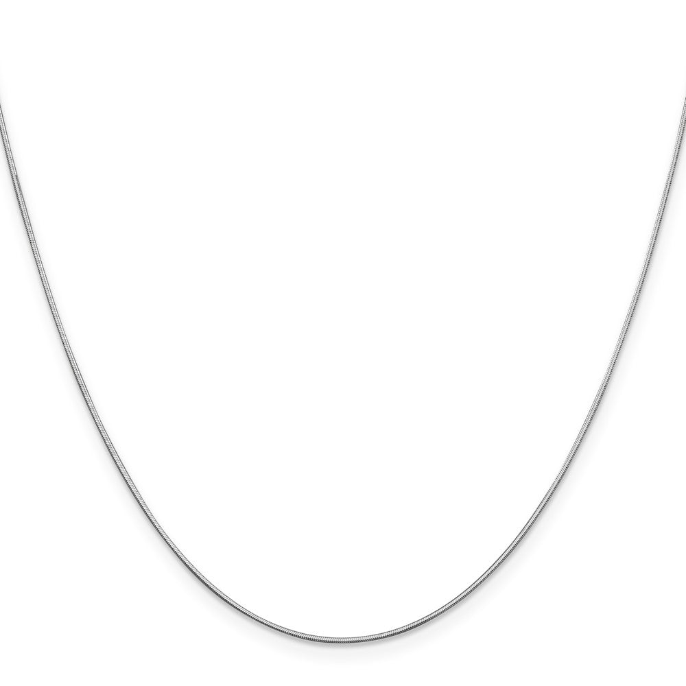 14K Weißgold.8mm Diamantiert Octagonal Schlange Halskette