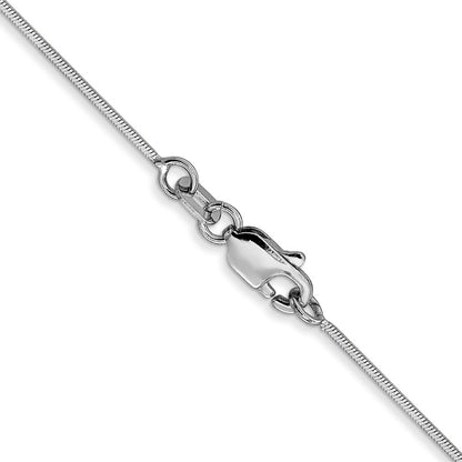 14K Weißgold.8mm Diamantiert Octagonal Schlange Halskette