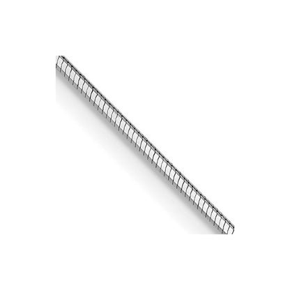 14K Weißgold.8mm Diamantiert Octagonal Schlange Halskette