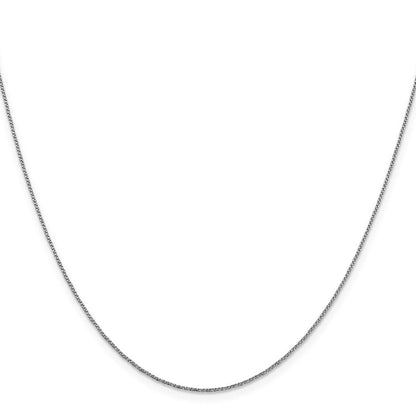 14K Weißgold.9mm Diamantiert Gedreht Venezianer Halskette
