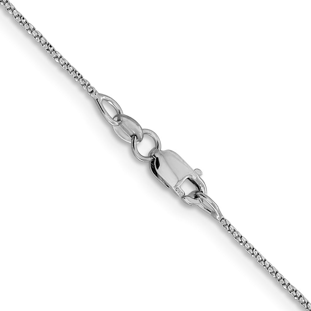 14K Weißgold.9mm Diamantiert Gedreht Venezianer Halskette
