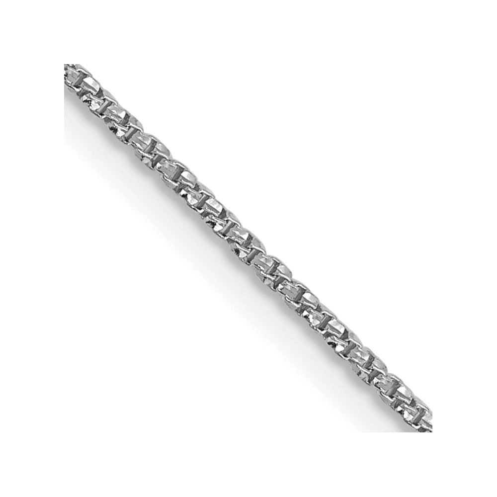 14K Weißgold.9mm Diamantiert Gedreht Venezianer Halskette