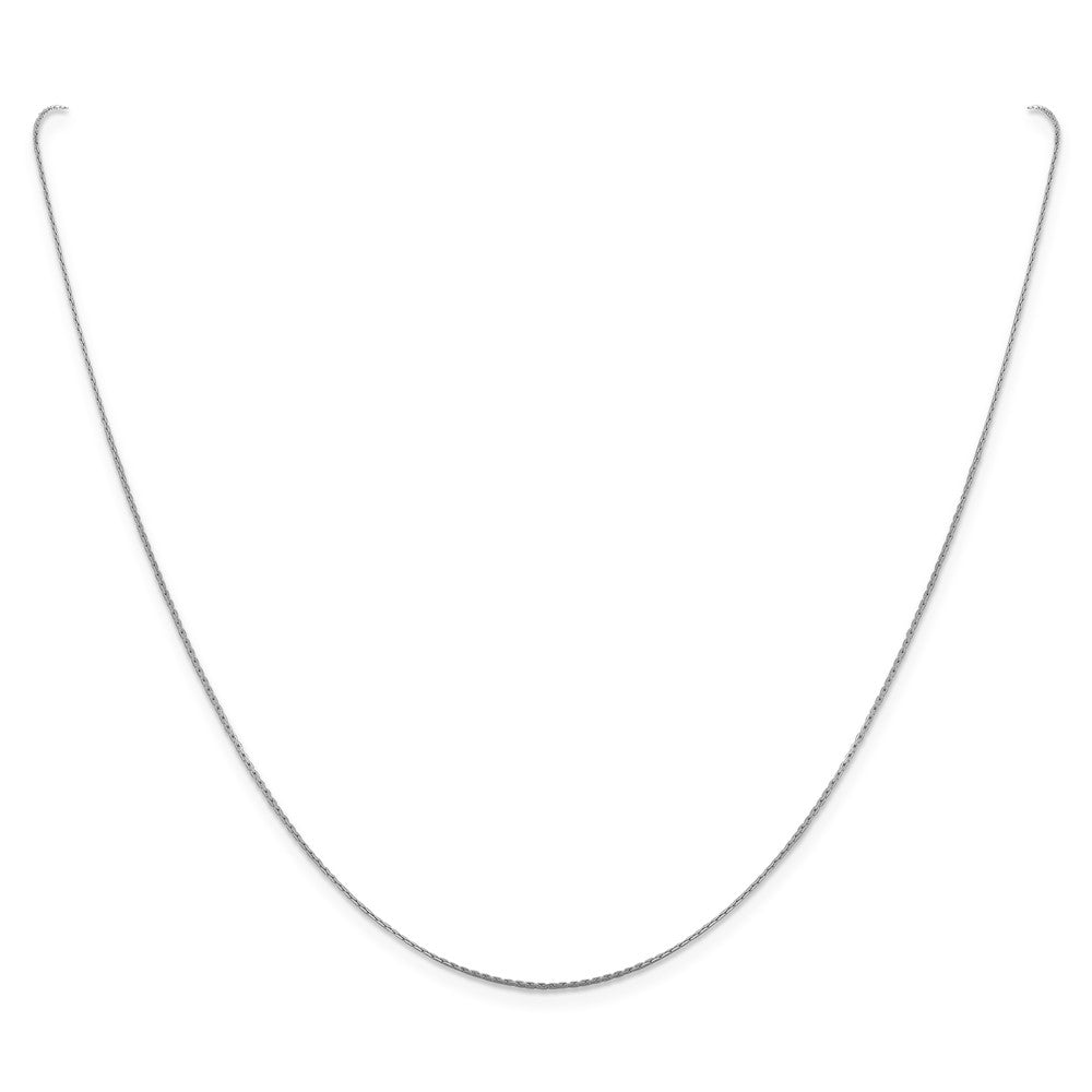 14K Weißgold.6mm Boston Glieder Halskette