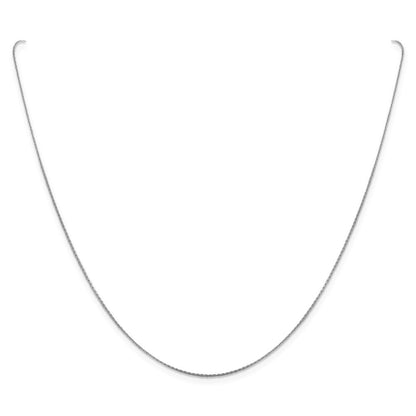 14K Weißgold.6mm Boston Glieder Halskette