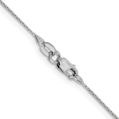 14K Weißgold.6mm Boston Glieder Halskette