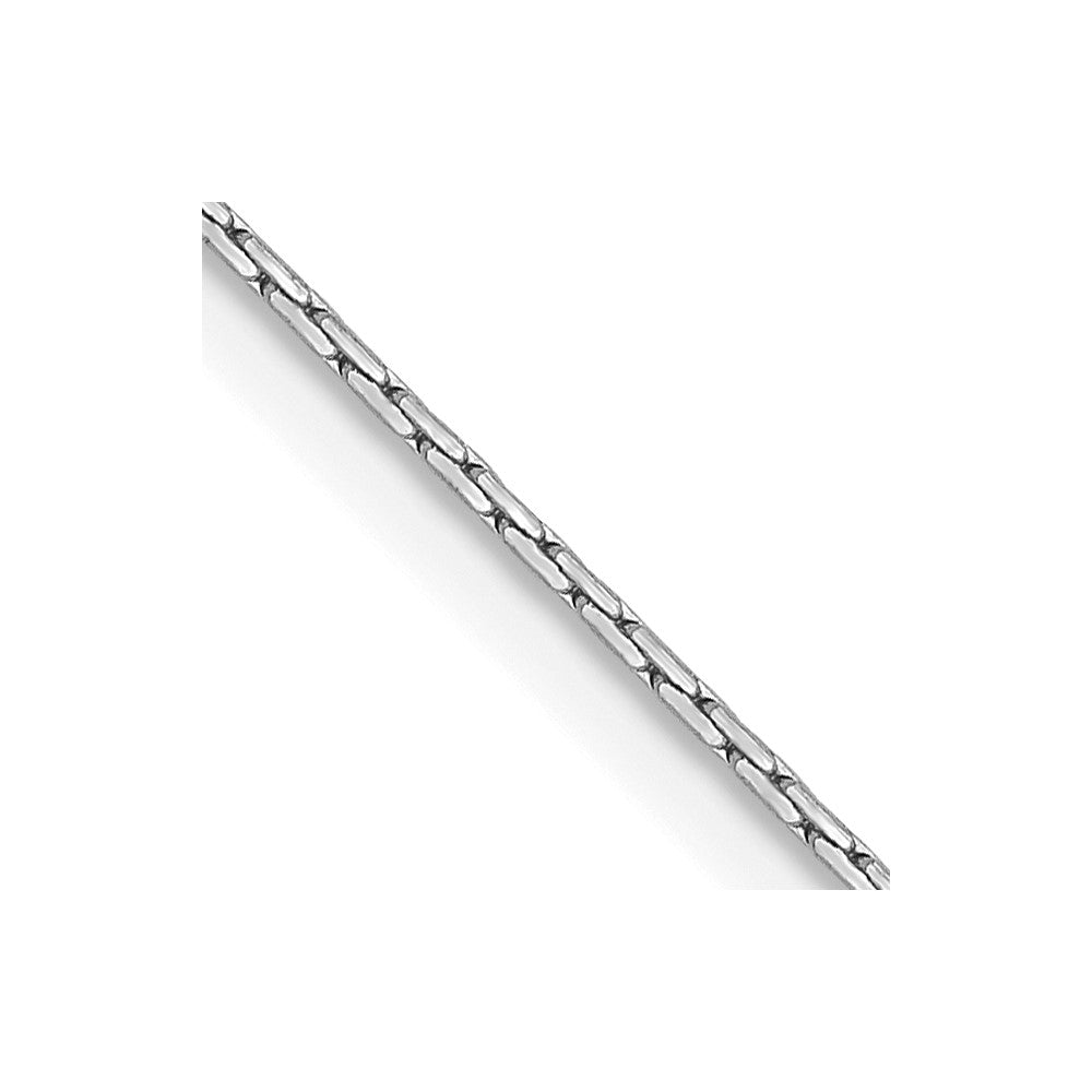 14K Weißgold.6mm Boston Glieder Halskette