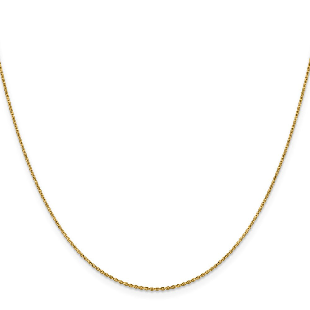 14K 1.15mm Diamantiert Oval Glieder Halskette