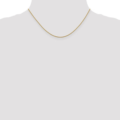 14K 1.15mm Diamantiert Oval Glieder Halskette