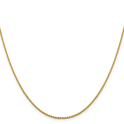 14K 1.40mm Diamantiert Oval Glieder Halskette