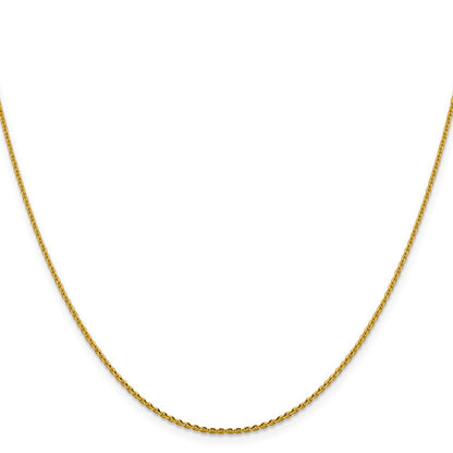 14K 1.40mm Diamantiert Oval Glieder Halskette