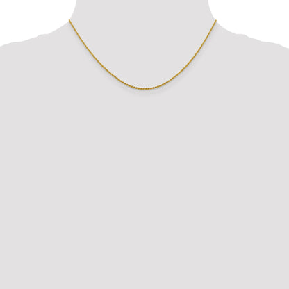 14K 1.40mm Diamantiert Oval Glieder Halskette