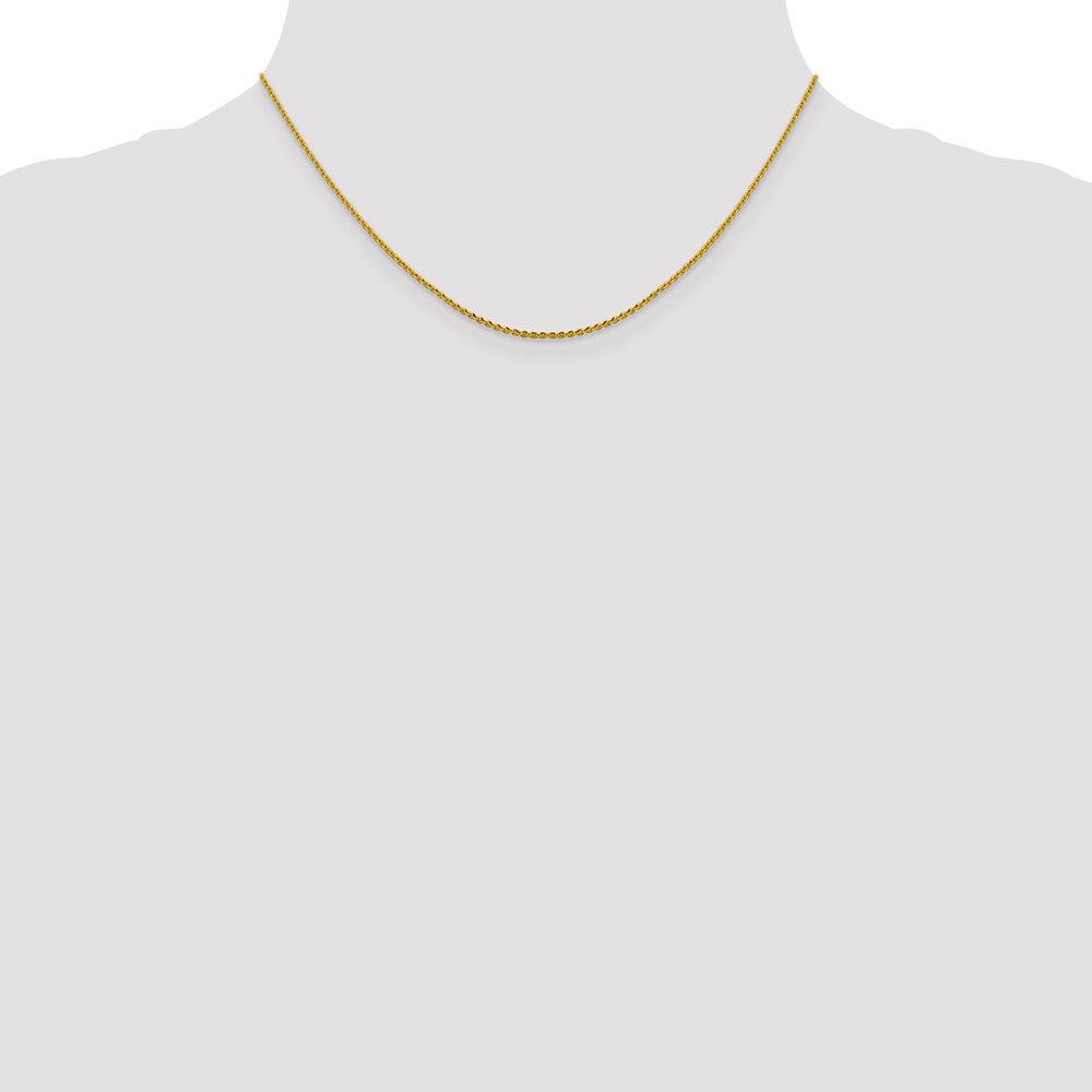 14K 1.40mm Diamantiert Oval Glieder Halskette