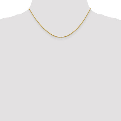 14K 1.40mm Diamantiert Oval Glieder Halskette