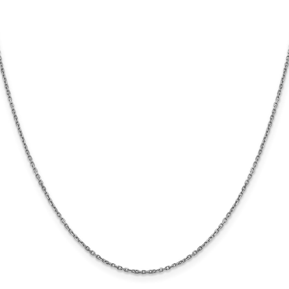 14K Weißgold 1.25mm Diamantiert Erbs Halskette