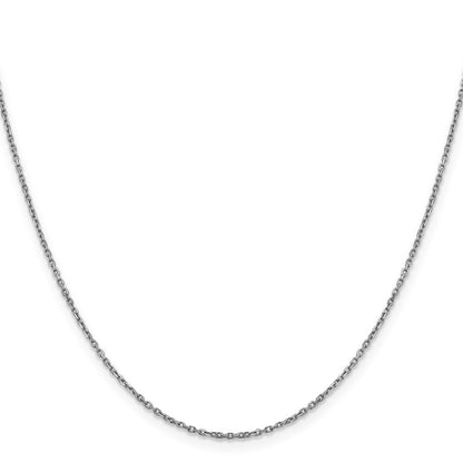 14K Weißgold 1.25mm Diamantiert Erbs Halskette