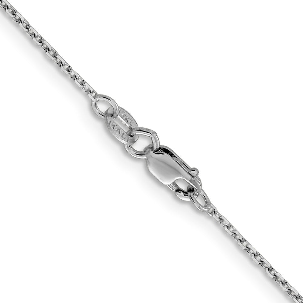 14K Weißgold 1.25mm Diamantiert Erbs Halskette