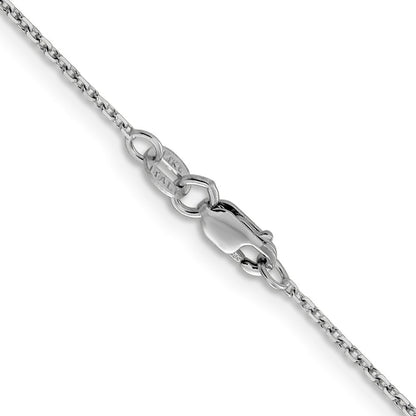 14K Weißgold 1.25mm Diamantiert Erbs Halskette