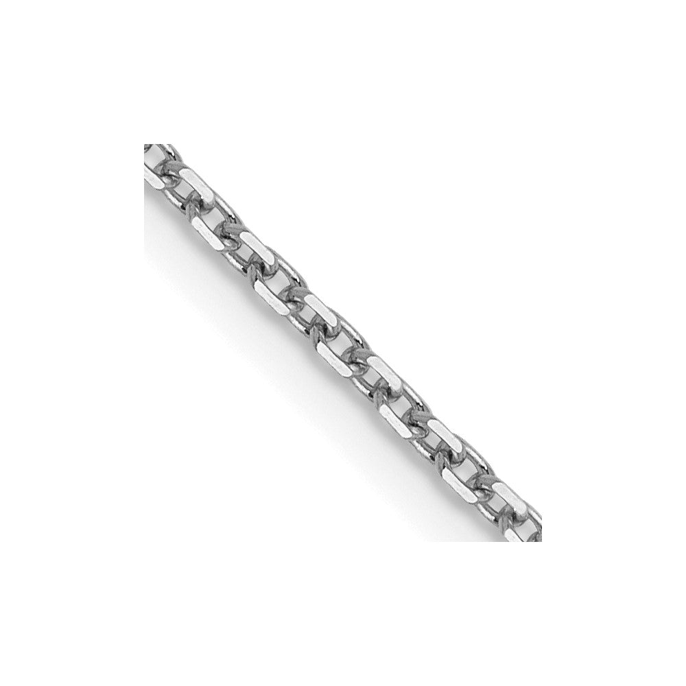 14K Weißgold 1.25mm Diamantiert Erbs Halskette