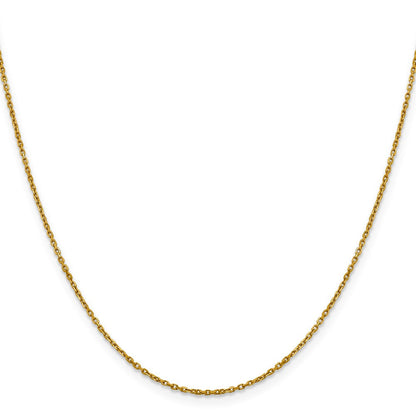 14K 1.25mm Diamantiert Erbs Halskette