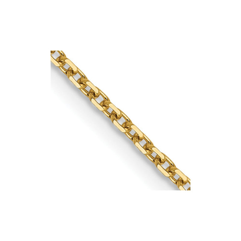 14K 1.25mm Diamantiert Erbs Halskette