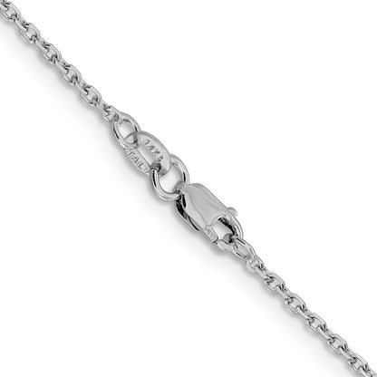 14K Weißgold 1.5mm Diamantiert Erbs Halskette