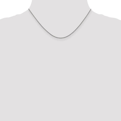 14K Weißgold 1.5mm Diamantiert Erbs Halskette