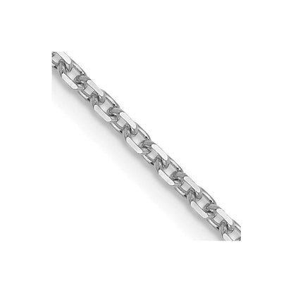 14K Weißgold 1.5mm Diamantiert Erbs Halskette