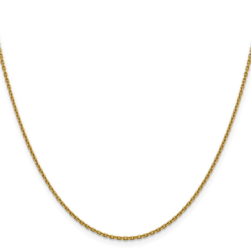 14K 1.5mm Diamantiert Erbs Halskette