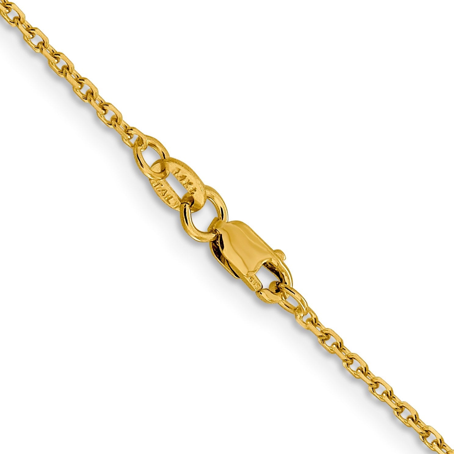 14K 1.5mm Diamantiert Erbs Halskette