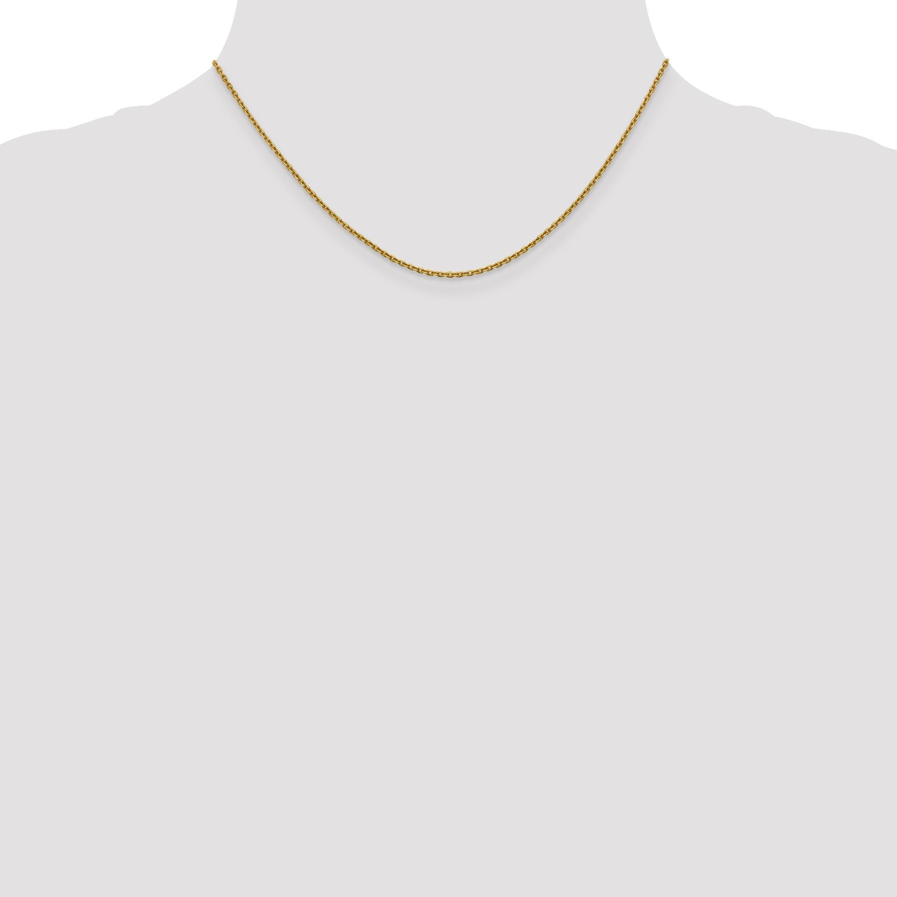 14K 1.5mm Diamantiert Erbs Halskette