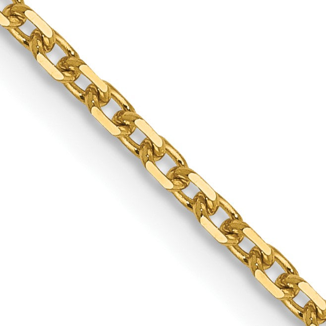 14K 1.5mm Diamantiert Erbs Halskette