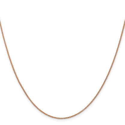 14K Roségold 1mm Diamantiert Offen Franco Halskette
