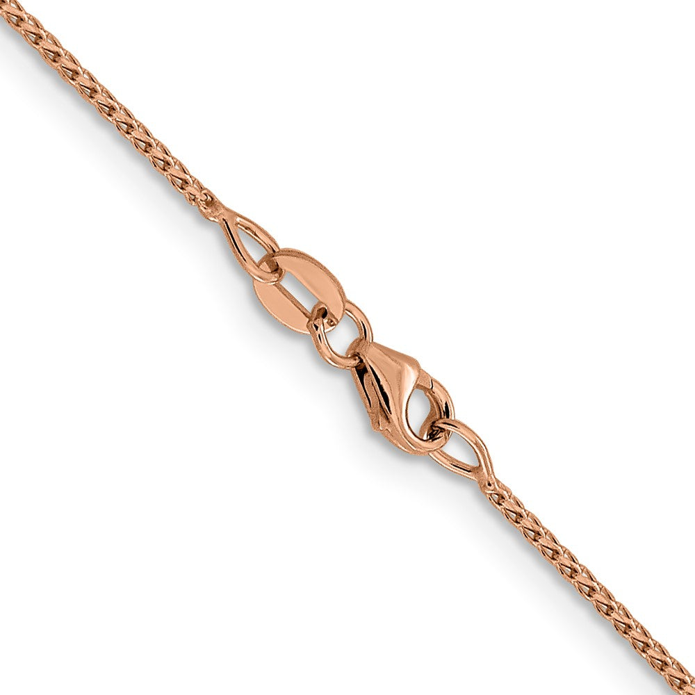 14K Roségold 1mm Diamantiert Offen Franco Halskette