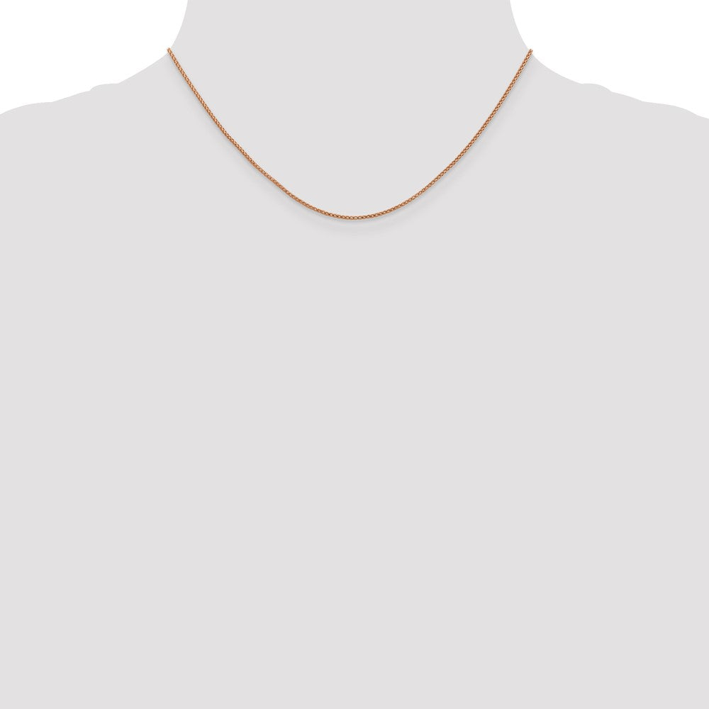 14K Roségold 1mm Diamantiert Offen Franco Halskette