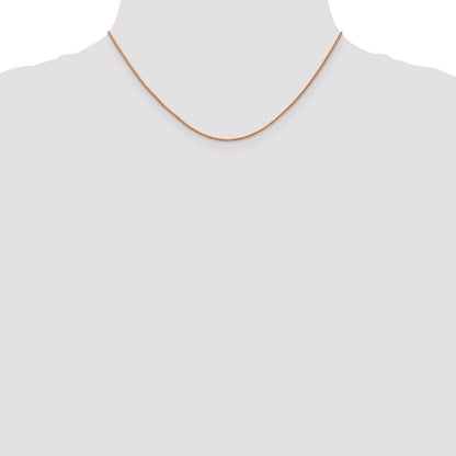 14K Roségold 1mm Diamantiert Offen Franco Halskette