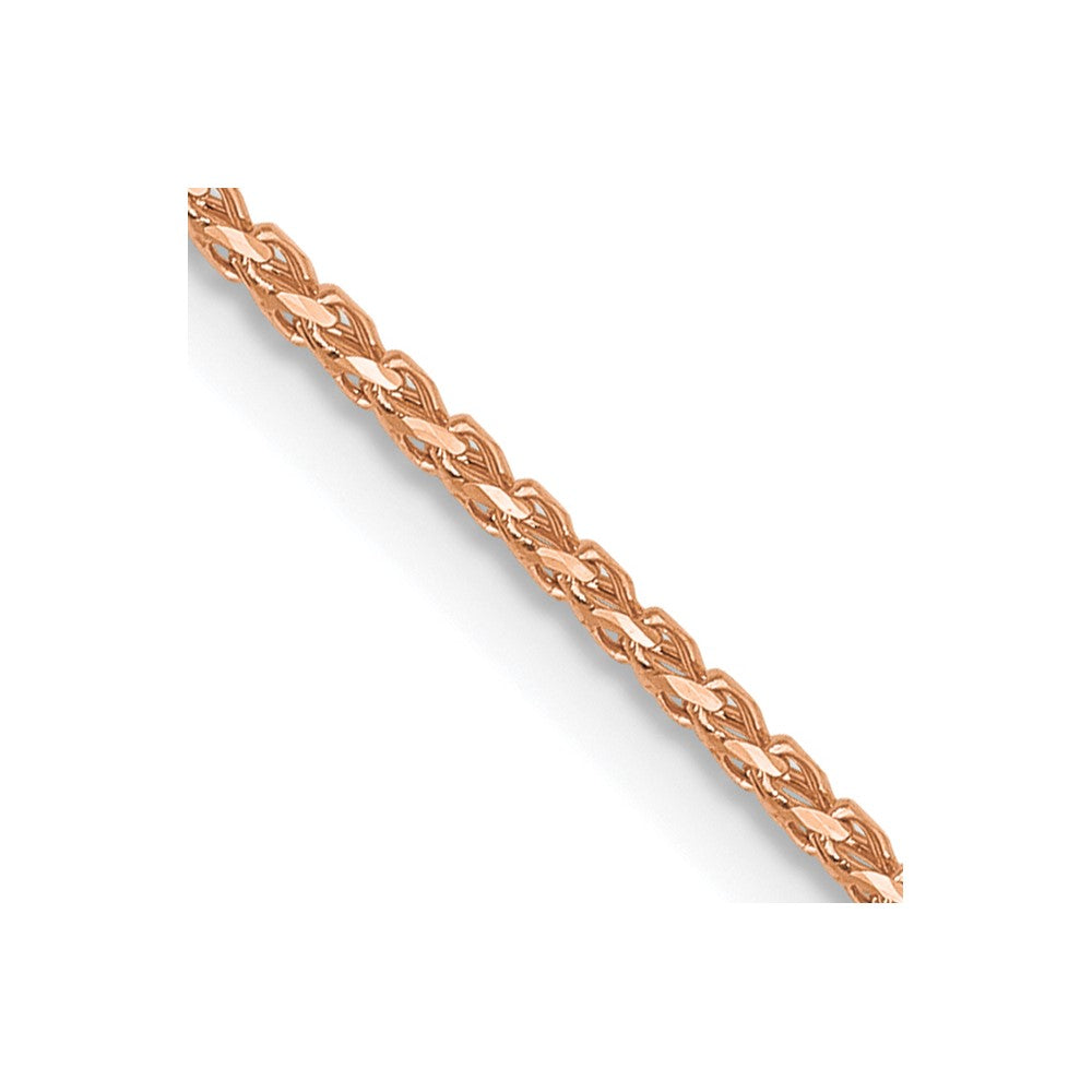 14K Roségold 1mm Diamantiert Offen Franco Halskette
