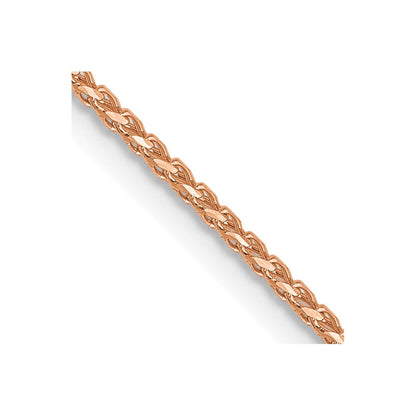 14K Roségold 1mm Diamantiert Offen Franco Halskette